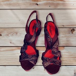 Lucky Brand Shoes Orange Snake